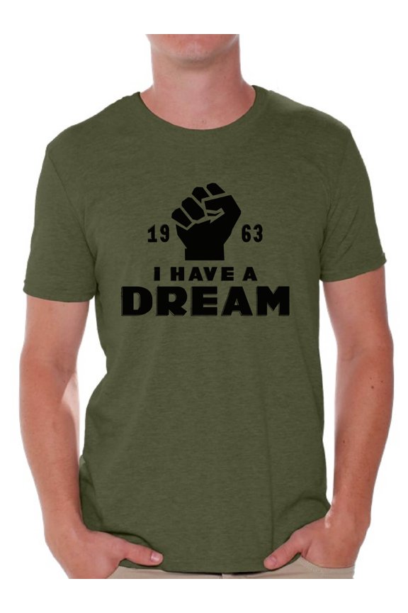 Men's Martin Luther King Graphic T-shirt Tops I Have a Dream Shirt 1963