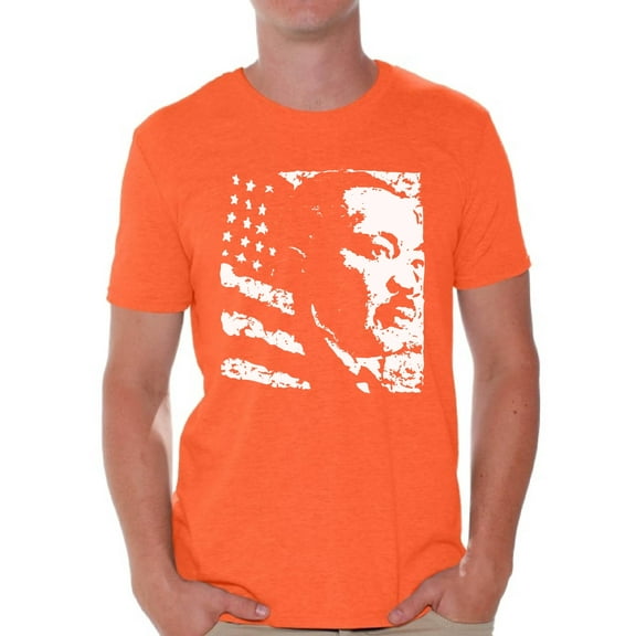 Awkward Styles Men's Martin Luther King Graphic T-shirt Tops USA Flag Shirt