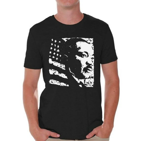 Awkward Styles Men's Martin Luther King Graphic T-shirt Tops USA Flag Shirt