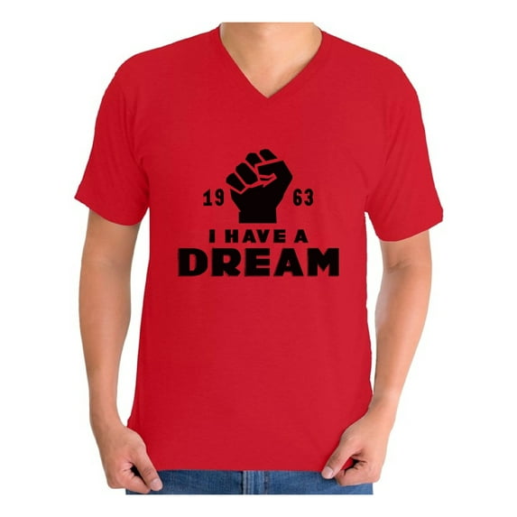 Awkward Styles Men's Martin Luther King Graphic V-neck T-shirt Tops I Have a Dream Shirt 1963
