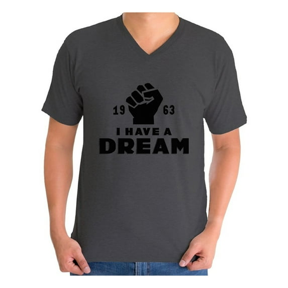 Awkward Styles Men's Martin Luther King Graphic V-neck T-shirt Tops I Have a Dream Shirt 1963