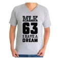 thumbnail image 1 of Awkward Styles Men's Martin Luther King Graphic V-neck T-shirt Tops I Have a Dream Shirt Black, 1 of 4