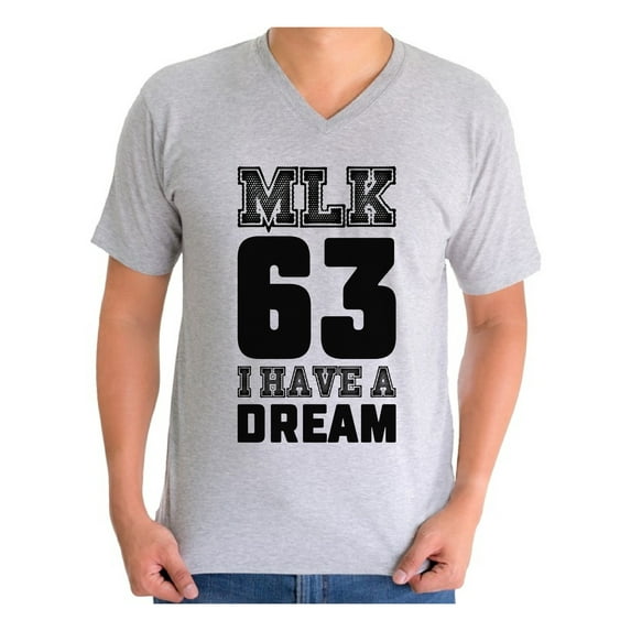 Awkward Styles Men's Martin Luther King Graphic V-neck T-shirt Tops I Have a Dream Shirt Black