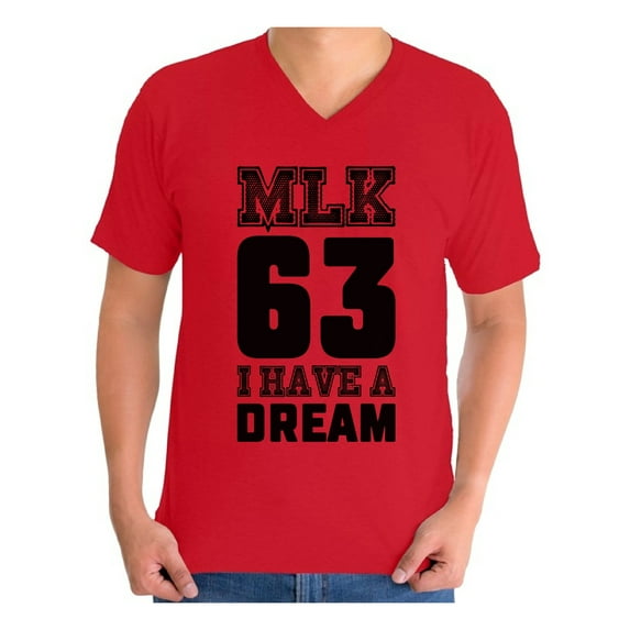 Awkward Styles Men's Martin Luther King Graphic V-neck T-shirt Tops I Have a Dream Shirt Black