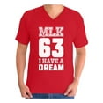 thumbnail image 1 of Awkward Styles Men's Martin Luther King Graphic V-neck T-shirt Tops I Have a Dream Shirt, 1 of 4