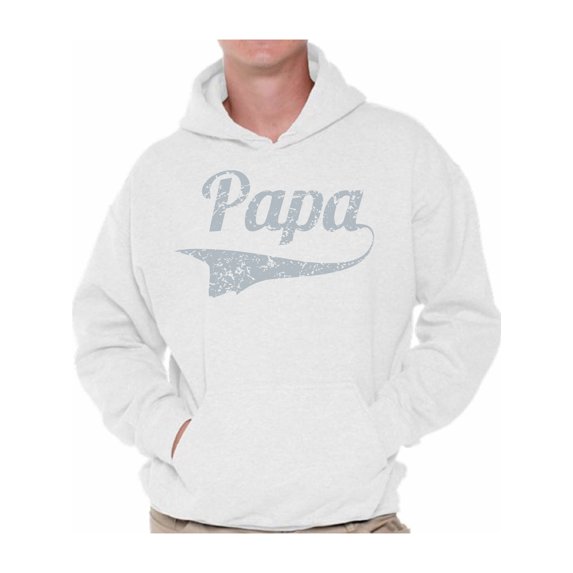 Awkward Styles Men's Papa Graphic Hoodie Tops Vintage Father`s Day Gift Best Dad Ever Papa Gift