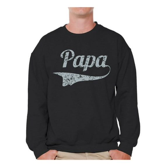 Awkward Styles Men's Papa Graphic Sweatshirt Tops Vintage Father`s Day Gift Best Dad Ever Papa Gift