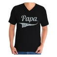 thumbnail image 1 of Awkward Styles Men's Papa Graphic V-neck T-shirt Tops Vintage Father`s Day Gift Best Dad Ever Papa Gift, 1 of 4