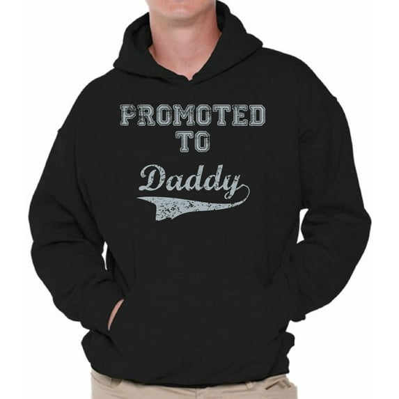 Awkward Styles Men's Promoted to Daddy Cute Graphic Hoodie Tops New Dad Father's Day Gift Father To Be