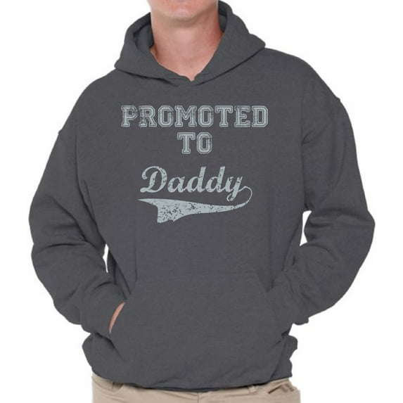 Awkward Styles Men's Promoted to Daddy Cute Graphic Hoodie Tops New Dad Father's Day Gift Father To Be
