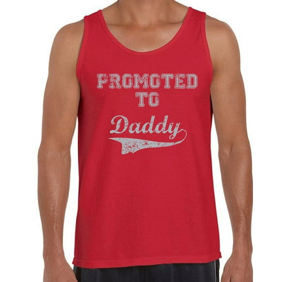 Awkward Styles Men's Promoted to Daddy Cute Graphic Tank Tops New Dad Father's Day Gift Father To Be