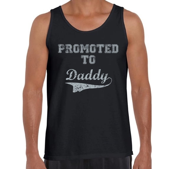 Awkward Styles Men's Promoted to Daddy Cute Graphic Tank Tops New Dad Father's Day Gift Father To Be