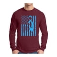 thumbnail image 1 of Awkward Styles Men's Prostate Cancer Awareness Graphic Long Sleeve T-shirt Tops Light Blue Ribbon, 1 of 4