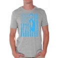 thumbnail image 1 of Awkward Styles Men's Prostate Cancer Awareness Graphic T-shirt Tops Light Blue Ribbon, 1 of 4