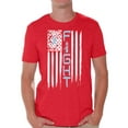 thumbnail image 1 of Awkward Styles Men's Prostate Cancer Distressed American Flag Graphic T-shirt Tops Fight Blue Ribbon, 1 of 4