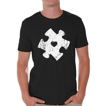 Awkward Styles Men's Puzzle Graphic T-shirt Tops for Autism Awareness
