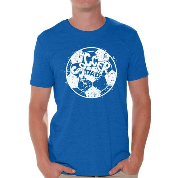 Awkward Styles Men's Soccer Dad Ball Graphic T-shirt Tops White Vintage Father`s Day Best Soccer Player