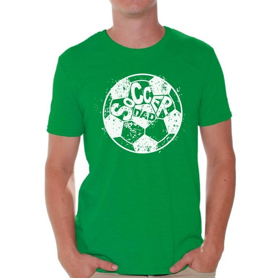Awkward Styles Men's Soccer Dad Ball Graphic T-shirt Tops White Vintage Father`s Day Best Soccer Player