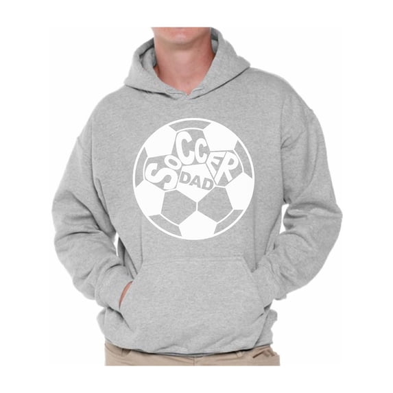 Awkward Styles Men's Soccer Dad Graphic Hoodie Tops White Sport Lover Gift Father's Day Gift for Dad