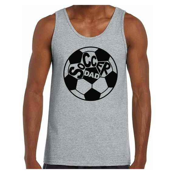 Awkward Styles Men's Soccer Dad Graphic Tank Tops Father's Day Gift Idea Soccer Day Sports Dad