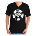 thumbnail image 1 of Awkward Styles Men's Soccer Dad Graphic V-neck T-shirt Tops White Sport Lover Gift Father's Day Gift for Dad, 1 of 4
