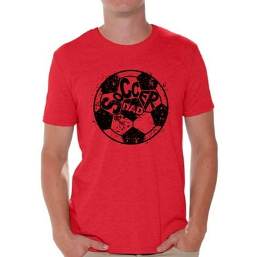 Awkward Styles Men's Soccer Dad Sporty Graphic T-shirt Tops Vintage Black Daddy Father`s Day Gift Idea