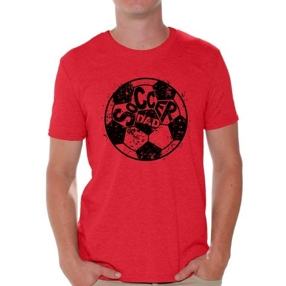 Awkward Styles Men's Soccer Dad Sporty Graphic T-shirt Tops Vintage Black Daddy Father`s Day Gift Idea