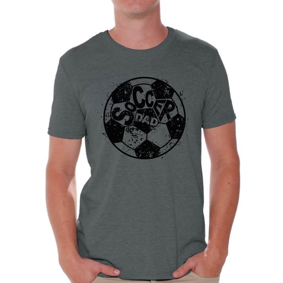 Awkward Styles Men's Soccer Dad Sporty Graphic T-shirt Tops Vintage Black Daddy Father`s Day Gift Idea