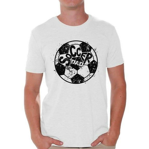 Awkward Styles Men's Soccer Dad Sporty Graphic T-shirt Tops Vintage Black Daddy Father`s Day Gift Idea