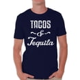 thumbnail image 1 of Awkward Styles Men's Tacos & Tequila Graphic T-shirt Tops Taco Mexican Drinking Party Gift, 1 of 4
