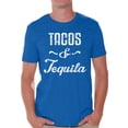 thumbnail image 1 of Awkward Styles Men's Tacos & Tequila Graphic T-shirt Tops Taco Mexican Drinking Party Gift, 1 of 4