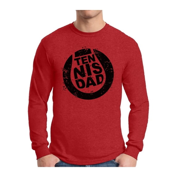 Awkward Styles Men's Tennis Dad Graphic Long Sleeve T-shirt Tops Black Tennis Sport Lover Father's Day Gift for Dad