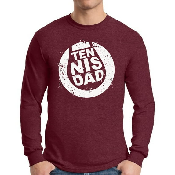 Awkward Styles Men's Tennis Dad Graphic Long Sleeve T-shirt Tops Vintage Tennis Player Sport Dad Father`s Day Gift