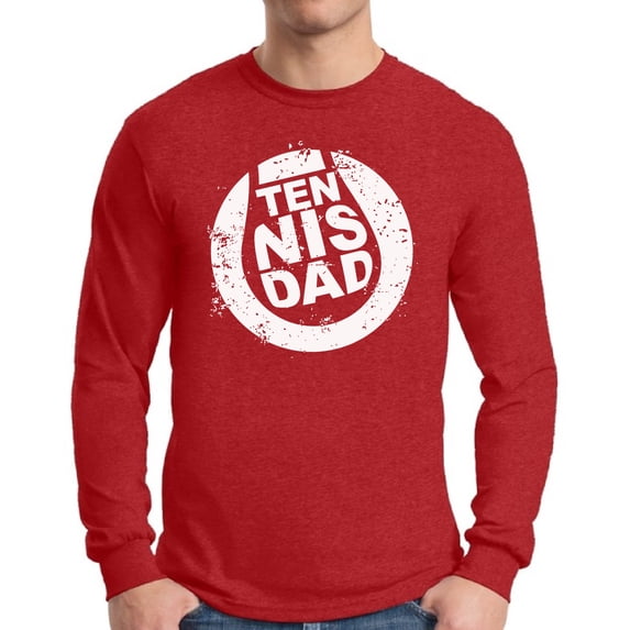 Awkward Styles Men's Tennis Dad Graphic Long Sleeve T-shirt Tops Vintage Tennis Player Sport Dad Father`s Day Gift