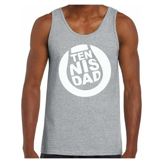 Awkward Styles Men's Tennis Dad Graphic Tank Tops Father`s Day Gift Daddy Tennis Player Gift