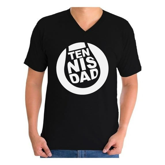 Awkward Styles Men's Tennis Dad Graphic V-neck T-shirt Tops Father`s Day Gift Daddy Tennis Player Gift