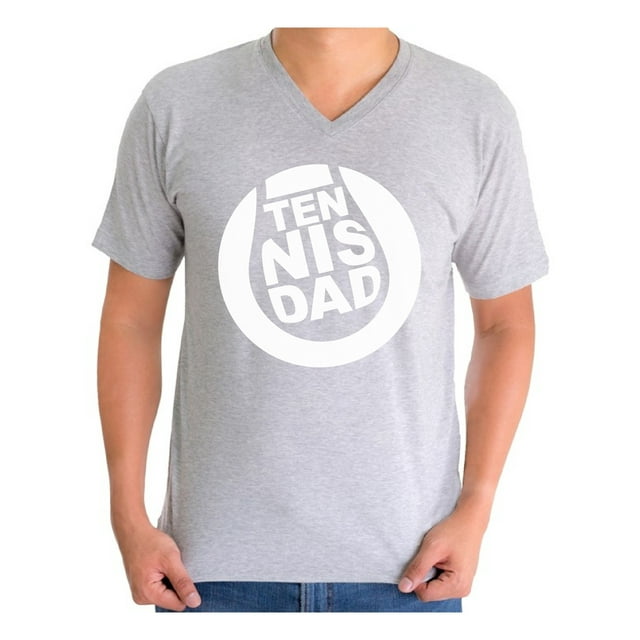 Awkward Styles Men's Tennis Dad Graphic V-neck T-shirt Tops Father`s Day Gift Daddy Tennis Player Gift