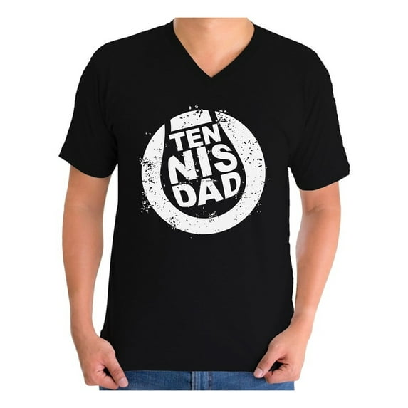 Awkward Styles Men's Tennis Dad Graphic V-neck T-shirt Tops Vintage Tennis Player Sport Dad Father`s Day Gift