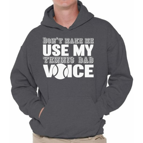 Awkward Styles Men's Tennis Dad Voice Graphic Hoodie Tops Sport Dad Tennis Player Father's Day Gift