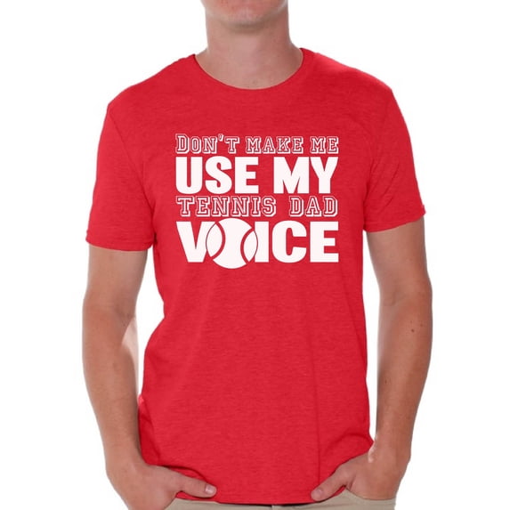 Awkward Styles Men's Tennis Dad Voice Graphic T-shirt Tops Sport Dad Tennis Player Father's Day Gift