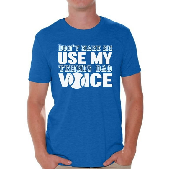 Awkward Styles Men's Tennis Dad Voice Graphic T-shirt Tops Sport Dad Tennis Player Father's Day Gift