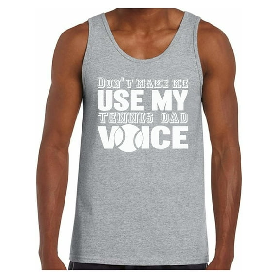 Awkward Styles Men's Tennis Dad Voice Graphic Tank Tops Sport Dad Tennis Player Father's Day Gift