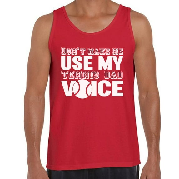 Awkward Styles Men's Tennis Dad Voice Graphic Tank Tops Sport Dad Tennis Player Father's Day Gift