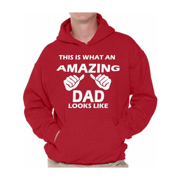 Awkward Styles Men's This is What An Amazing Dad Looks Like Graphic Hoodie Tops Cool Gift for Dad