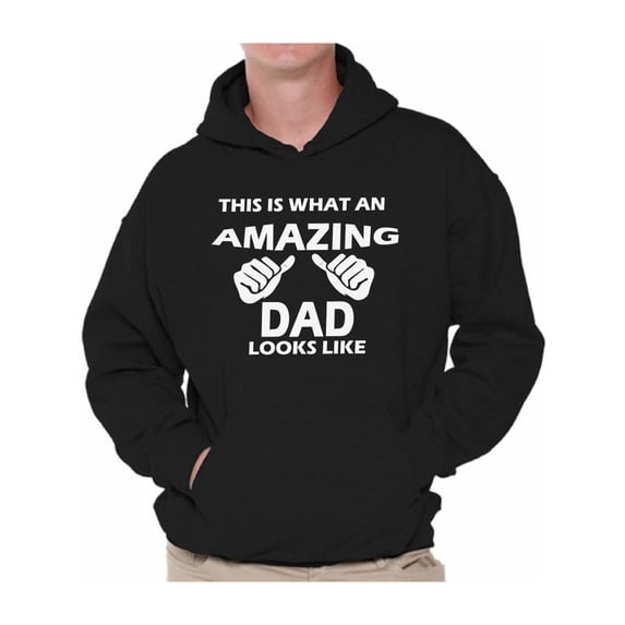 Awkward Styles Men's This is What An Amazing Dad Looks Like Graphic Hoodie Tops Cool Gift for Dad
