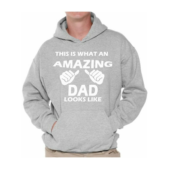 Awkward Styles Men's This is What An Amazing Dad Looks Like Graphic Hoodie Tops Cool Gift for Dad