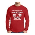 thumbnail image 1 of Awkward Styles Men's This is What An Amazing Dad Looks Like Graphic Long Sleeve T-shirt Tops Cool Gift for Dad, 1 of 4