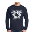 thumbnail image 1 of Awkward Styles Men's This is What An Amazing Dad Looks Like Graphic Long Sleeve T-shirt Tops Cool Gift for Dad, 1 of 4