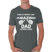 Awkward Styles Men's This is What An Amazing Dad Looks Like Graphic T-shirt Tops Cool Gift for Dad