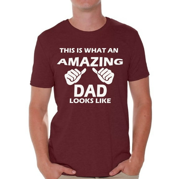 Awkward Styles Men's This is What An Amazing Dad Looks Like Graphic T-shirt Tops Cool Gift for Dad